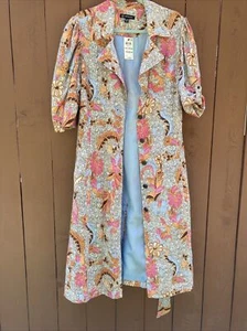NWT I.N.C. Floral Print Belted Midi Dress Duster Lined Size XXL - Picture 1 of 17