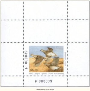 D2K Oregon Upland Bird 2012-3 $6.50 Cazador - Imagen 1 de 1