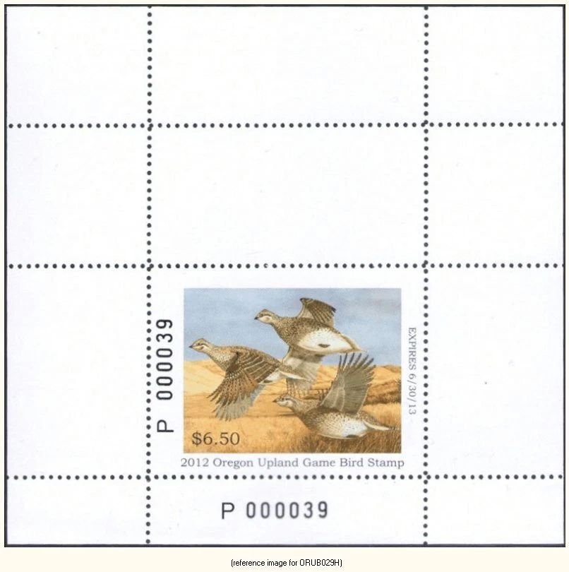 D2K Oregon Upland Bird 2012-3 $6.50 Hunter - Image 1 of 1