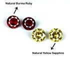 Burma Ruby & Yellow Sapphire Round 11.65 Ct Gemstone 4 Pcs Lot Natural Certified