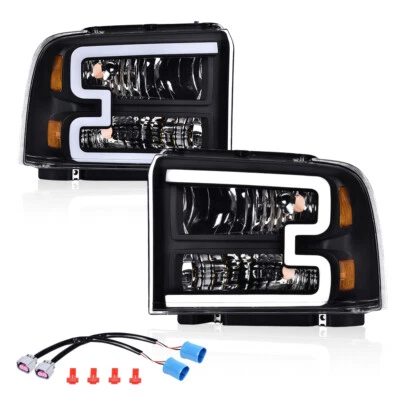 Fit For 2005-2007 Ford F250 F350 F450 Super Duty Conversion LED Headlights - Image 1 of 4