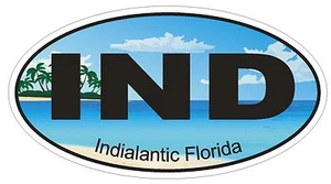 Indialantic Florida Oval Bumper Sticker or Helmet Sticker #D1208 - Picture 1 of 1