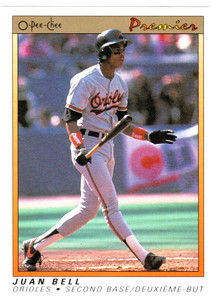 1991 O-Pee-Chee Premier Baltimore Orioles Baseball Card #7 Juan Bell