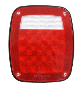 LED Submersible Universal Combination Signal Tail Light Truck Lite Red/clear DOT - Picture 1 of 6