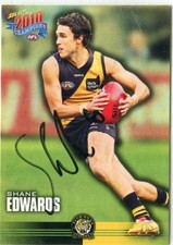 AFL Select 2010 #143 Richmond Shane Edwards Autographed card