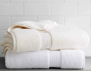 Hudson Park Collection Luxe Turkish Cotton Hand Towel White 20" X 30" New - Picture 1 of 3
