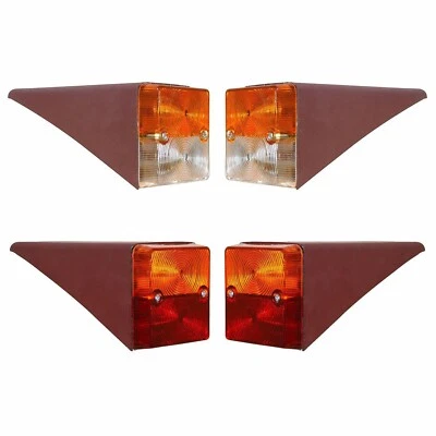 12V 4Pcs Clignotant Feu Arrière Métal Corps Ihc Mc Cormick 323 423 353 453 D323 - Photo 1/4