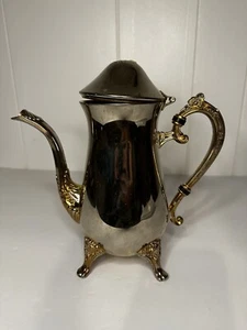 VTG International Silver Co. 24K Gold Plated Coffee/Tea Pot     C - Picture 1 of 2