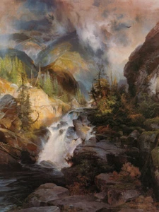 Children of the Mountain di Thomas Moran Museum Giclée stampa artistica spedizione gratuita - Foto 1 di 3