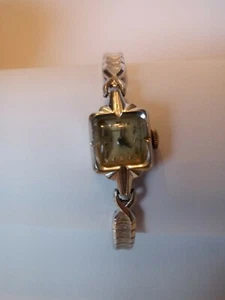 Vintage Hamilton 10K White Gold filled Ladies Wrist Watch With Art Deco  - Picture 1 of 4