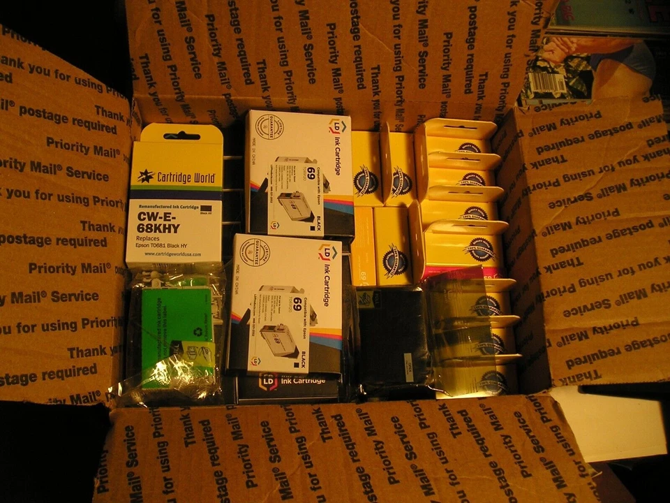 T068, T069 ink cartridges 4 Epson Workforce 30, 40, 310, 500, 600 - Image 1 of 1