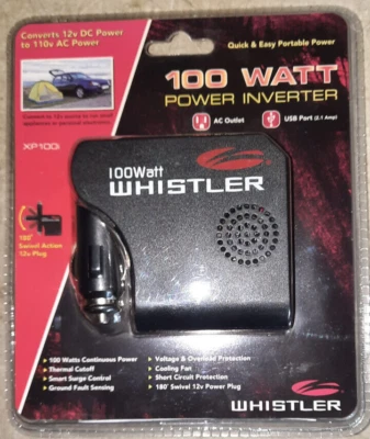 Whistler 100-Watt Portable Power Inverter AC/USB Phone Notebook GPS XP100i (42) - Image 1 of 2