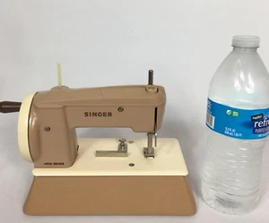 Vintage Singer Small Manual Sewing Machine w/ Case. Tested - Picture 1 of 12