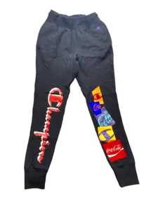 Champions x Coca-Cola Pants Adult Small (28x29) Velvet Patches Reverse Weave Men - Picture 1 of 13
