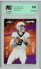 Drew Lock 2019 Leaf HYPE! #19 Purple SP, Just 10 Made Rookie Card PGI 10