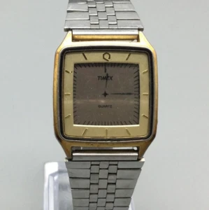 Vintage Timex Illusion Watch Men 28mm Digital Gold Tone 1988 New Battery - Picture 1 of 16