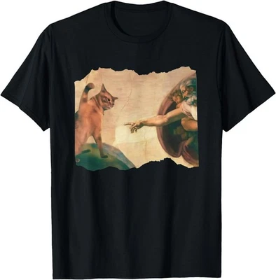Camiseta Cat Swatting God's Hand Parody Cat The Divine Swipe,, Camiseta Unisex Foto 1 de 4