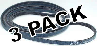 Paquete de 3, LB341241 - Cinturón secador Lobright para Whirlpool, Sears, AP2946843, PS346995 Foto 1 de 2