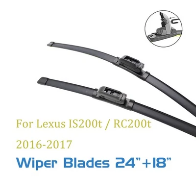 For Lexus IS200t / RC200t 2016-2017 Windshield Wiper Blades 24 18 Front 2 pcs - Изображение 1 из 4