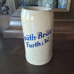 Sehr alter Maßkrug 1 Liter Steinkrug - Späth-Bräu Furth i.W. - Bild 1 von 6