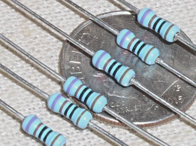 VISHAY/DALE 10 1K METAL FILM MF 1 KILO OHM 1/4 W .25 W WATT .1% RESISTOR MBB0207D1001BCT00