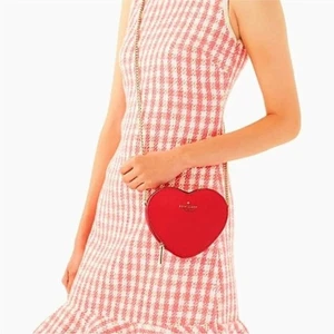 Kate Spade Candied Cherry Red Love Shack Mini Herz Crossbody Handtasche Kettenriemen - Bild 1 von 8