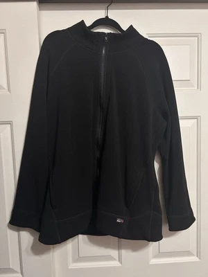 Koi Lite 女式抓绒磨砂夹克全拉链 XL 黑色 — 第 1/4 张图片