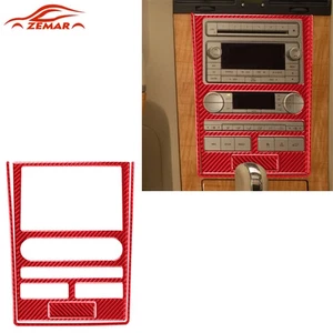 Red Carbon Fiber CD AC Switch Control Cover Trim For Lincoln Navigator 2007-2014 - Imagen 1 de 10