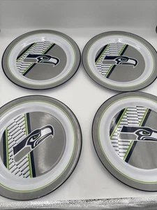 Seattle Seahawks Plastic Lunch Plates (set Of 4) - Picture 1 of 2
