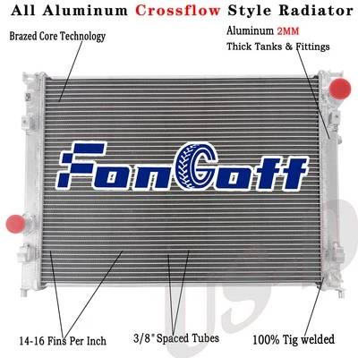 2 Row Radiator For 2005-2009 Chrysler 300 2006-09 Dodge Charger 2005-08 Magnum Foto 1 de 4