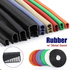U-Type Rubber Trim w/ Metal Insert for Sharp Sheet Metal Edges Colour Random - Picture 1 of 39