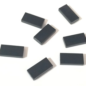 Lot of 7 LEGO Black 1x2 Tile 3069 / 30070 Brick Parts Pieces