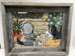 Mae B Gill Spearfish SD Tela Collage Arte Montaje Pintura Mouse Dreams 2017 - Imagen 1 de 16