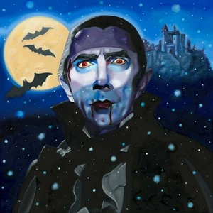 Bela Lugosi Vampir Kunstdruck - Dracula Hommage - klassische Horror Wanddeko - Bild 1 von 12