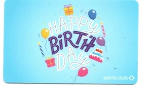 Sam's Club Happy Birthday Balloons Blue Gift Card No$Value Collectible FD-109113 - Picture 1 of 1