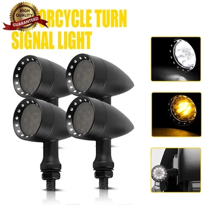 4X Luz de seta LED universal para motocicleta para Harley Honda Suzuki - Imagem 1 de 4