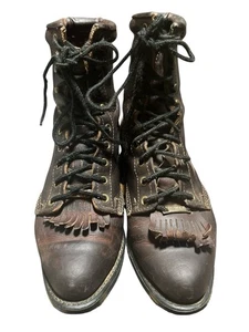 Double H Women's Roper Lace Up Boots Size 9.5 M - Picture 1 of 9