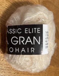 Classic Elite La Gran Mohair Garn 1 Donut Knäuel Wolle Cremeweiß New Old Stock - Bild 1 von 4