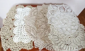 12 Doilies Crochet and Embroidered Linen various Sizes and Shapes - Picture 1 of 7