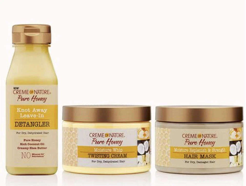 CREAM OF NATURE Creme of Nature PURE HONEY Styling Set - Entwirrer + Twisting Cream + Maske
