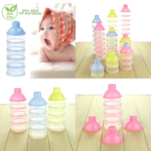US 3-5 Layers Baby Milk Powder Formula Dispenser Stackable Storage Container Box - Picture 1 of 33