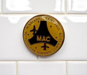 MAC Metropolitan Airports Commission Lapel Pin Minneapolis Saint Paul Airplane - Picture 1 of 6