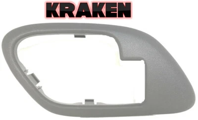 Inside Door Handle Bezel For Chevy GMC Truck Tahoe Suburban 1995-1999 Gray Left - Image 1 of 4