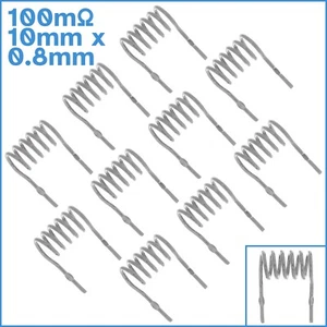 10pcs 100 Milliohm 10mm x 0.8mm Shunt Resistor Plug In Constantan Wire 0.100 Ohm - Bild 1 von 4