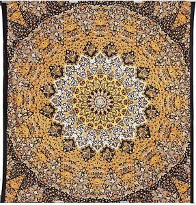 Hippie Mandala Tapestry Amarillo Colgante De Pared Decoración Habitación Arte Psychedlic tapices
