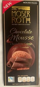 3 BARRETTE MOSER ROTH MOUSSE RIPIENA CREMA AL CIOCCOLATO FONDENTE 5,3 ONCE CIASCUNA - Foto 1 di 1
