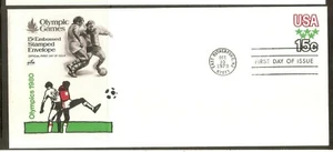 US SC # U596 Olympics 1980 FDC. No 10 Envelope . Artcraft Cachet  - Picture 1 of 1