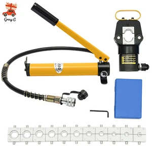 20 Ton Hydraulic Wire Crimper Crimping Tool Cable Line Lug Terminal Pliers+Pump - Picture 1 of 11