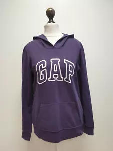 X805 WOMENS GAP PURPLE LONG SLEEVED SWEATSHIRT PULLOVER HOODIE UK 8 S EU 36 - Picture 1 of 4