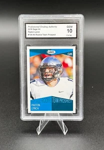 2016 SAGE HIT Paxton Lynch #134 All-Rookie Team Prospect RC Rookie Graded PGA 10 - Picture 1 of 2